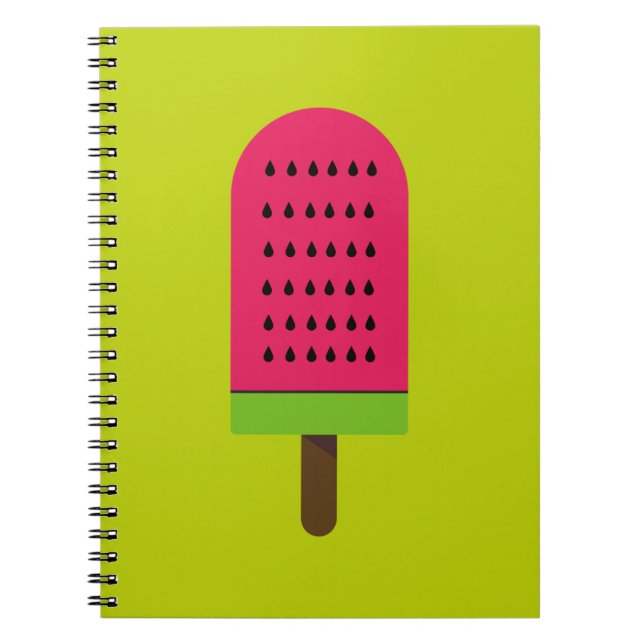 Pop Art posicle watermelon fruit art Notebook (Front)