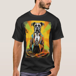 Pop Art Prayer Meditation Boxer Dog T-Shirt