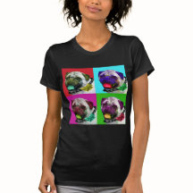 Pop Art Pug Women's Jersey T-Shirt