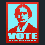 Pop-Art Red & Aqua Vote Dammit Susan B. Anthony Poster<br><div class="desc">This modern, pop-art styled design features a silhouette portrait of Susan in shades of red and aqua blue. Below her portrait are the words "Vote Dammit" in bold aqua type. Susan B. Anthony worked long and hard to help establish the 19th Amendment, giving women the right to vote. Don't let...</div>