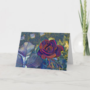 Pop Art Red Rose Card