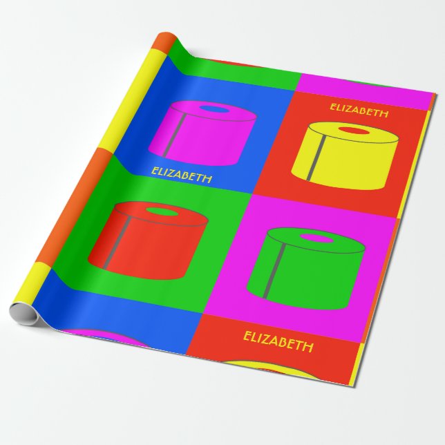Pop Art Retro Psychedelic Toilet Paper Vibrant (Unrolled)