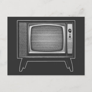 Pop Art Retro Television Set Postcard