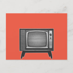 Pop Art Retro Television Set Postcard