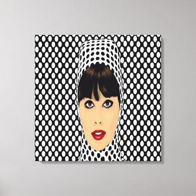 Pop Art Retro Vintage Girl Custom Wall Prints (Front)