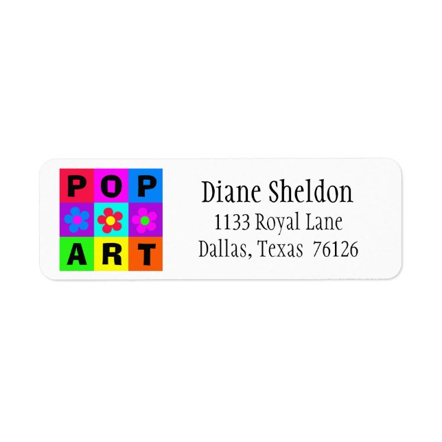 "POP-Art” Return Address Labels (Front)