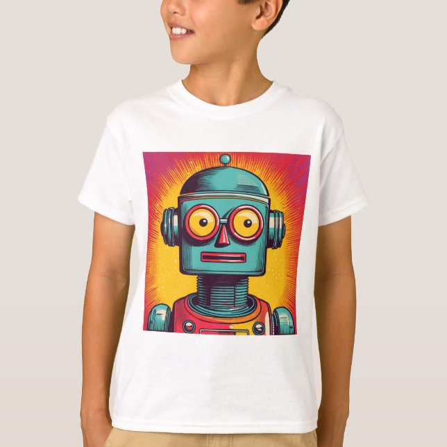 Pop Art Robot T-Shirt (Front)
