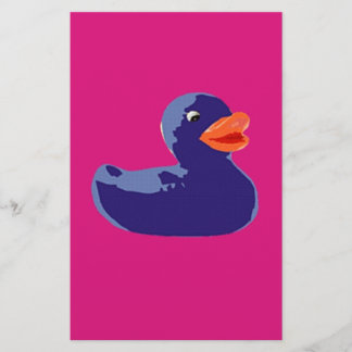 Pop Art Rubber Ducky Blue Pink Duck