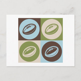 Pop Art Rugby Postcard
