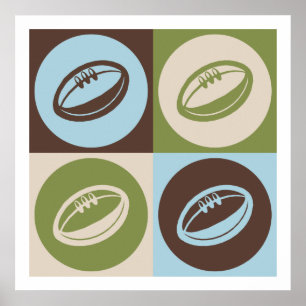 Pop Art Rugby Poster