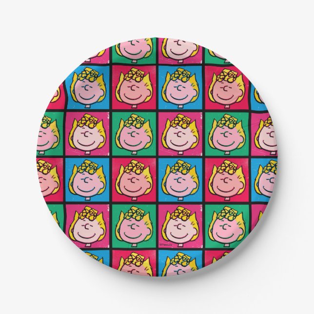 Pop Art Sally | Mod for You Pattern Paper Plate (Front)