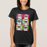 Pop Art Santa Claus Sunglasses Cool Christmas Holi T-Shirt<br><div class="desc">Pop Art Santa Claus Sunglasses Cool Christmas Holiday</div>