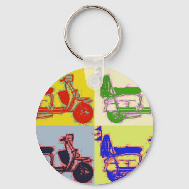 POP ART SCOOTER KEYCHAIN (Front)