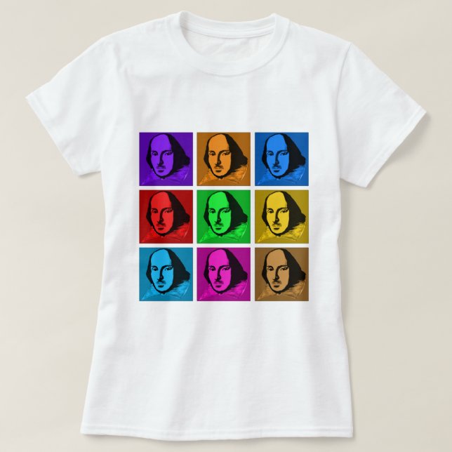 Pop Art Shakespeare T-Shirt (Design Front)