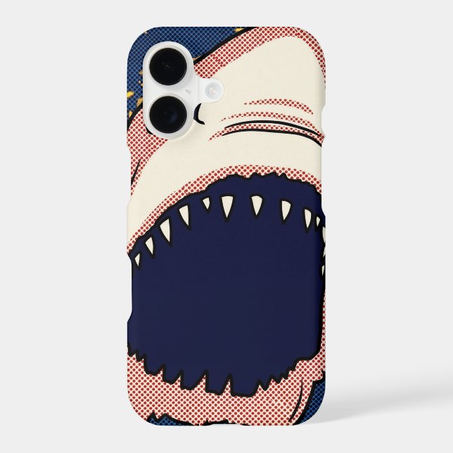 Pop Art Shark Jaw Halftone Comic Panel (Back)