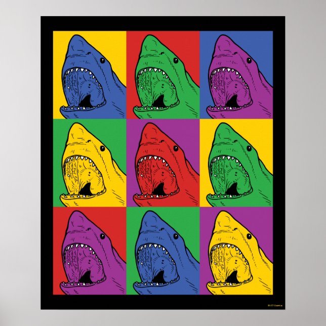 Pop Art Shark Poster (Front)
