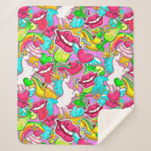 Pop Art Sherpa Blanket