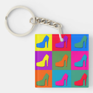 Pop art shoes keychain