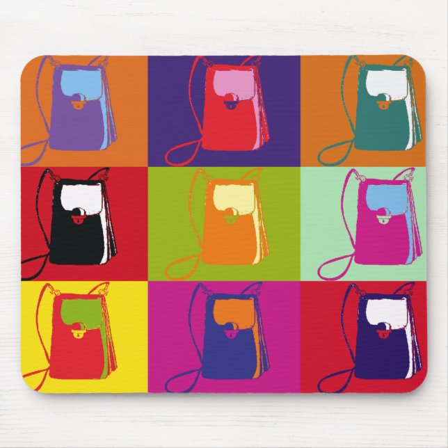 Pop Art Shoulder Purse Mouse Pad (Front)