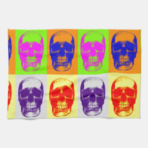 Pop Art Skull Kitchen Towel