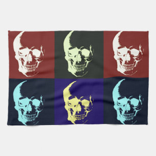 Pop Art Skull Kitchen Towel
