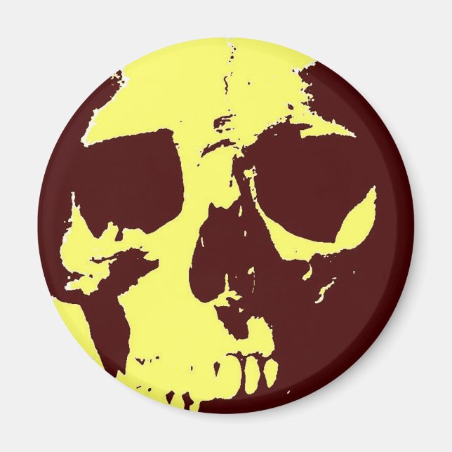 Pop Art Skull Magnet (Front)