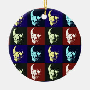 Pop Art Skull Ornaments