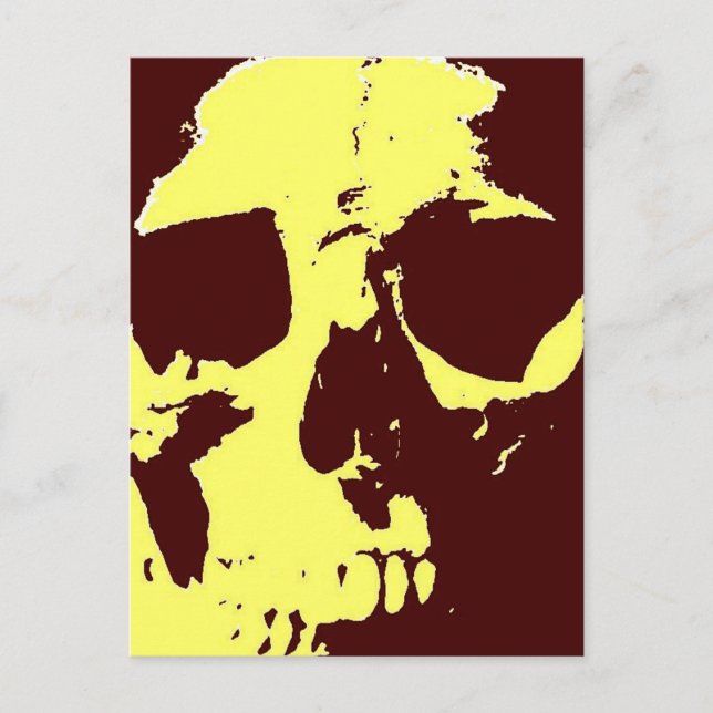 Pop Art Skull Postcard (Front)