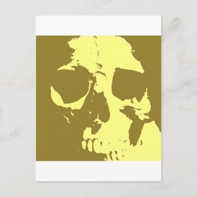 Pop Art Skull Postcard (Front)