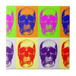 Pop Art Skull Tile