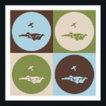 Pop Art Skydiving Poster<br><div class="desc">Pop Art Skydiving. Get this fun design featuring your hobby, occupation, or obsession on great t-shirts, stickers & much more. They also make great gifts!</div>
