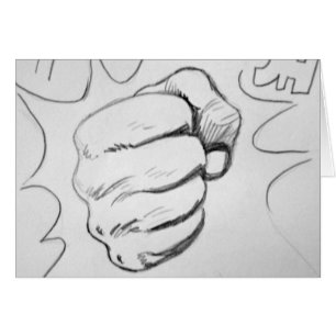 Pop Art Smash Punch Pencil Sketch