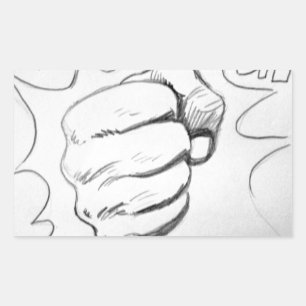 Pop Art Smash Punch Pencil Sketch Sticker