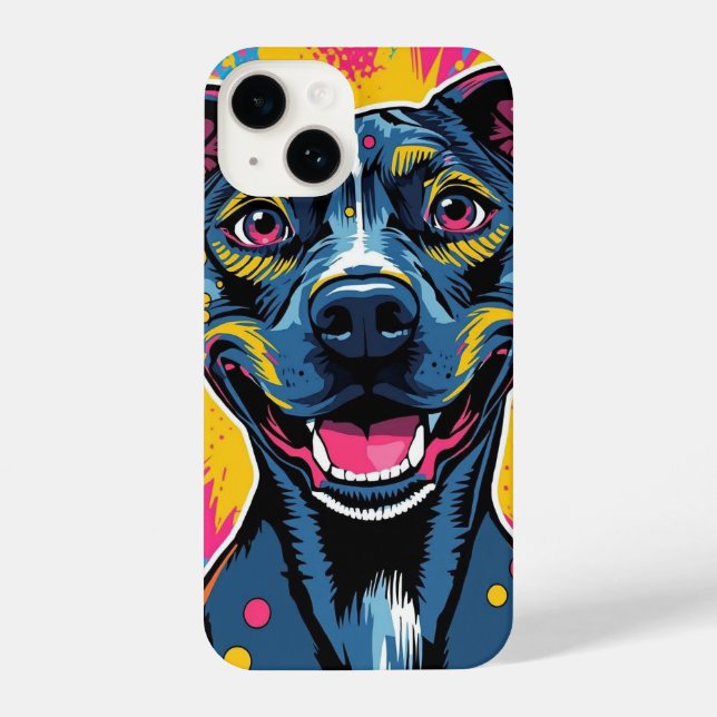 Pop Art Smile – The Power of a Happy Dog iPhone Case (Back)