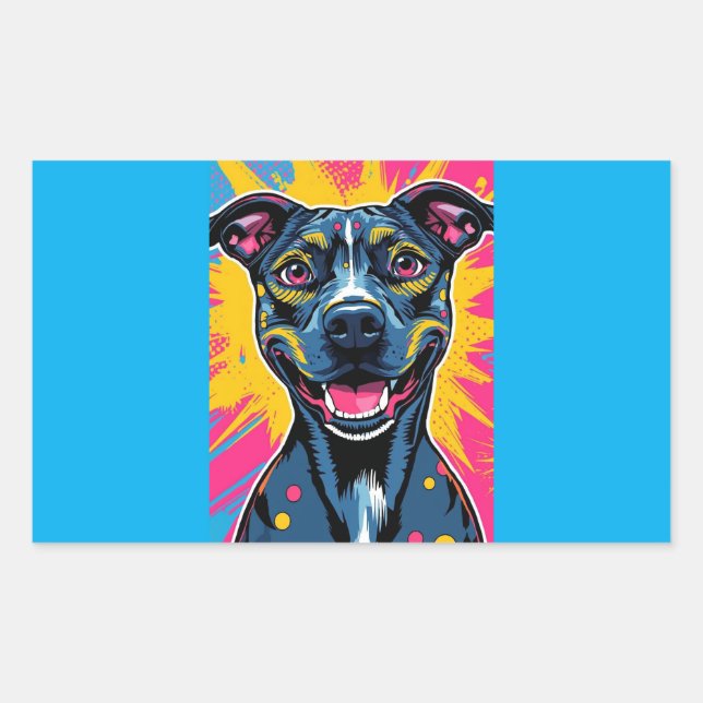 Pop Art Smile – The Power of a Happy Dog Sticker (Front)