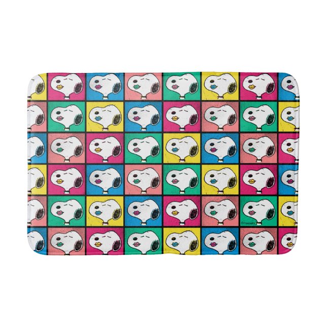 Pop Art Snoopy Lips | Mod for You Pattern Bath Mat (Front)