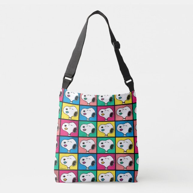 Pop Art Snoopy Lips | Mod for You Pattern Crossbody Bag (Front)