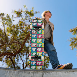 Pop Art Snoopy Lips   Mod for You Pattern Skateboard