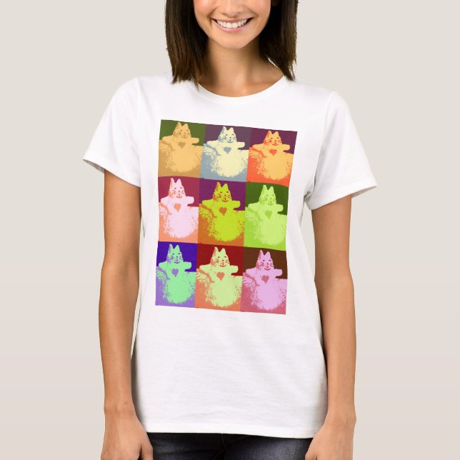 Pop Art Snow Kitty Shirt (Front)