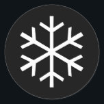 Pop Art Snowflakes Classic Round Sticker<br><div class="desc">Happy Holidays and all through the winter with this Ladiebug design.</div>