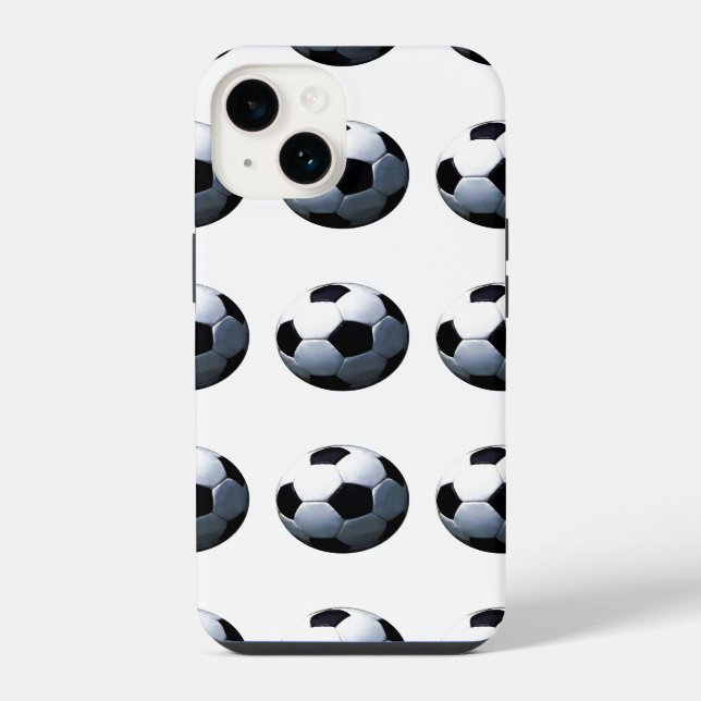 Pop Art Soccer Balls iPhone Case (Back)