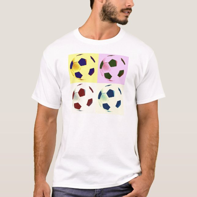 Pop Art Soccer Balls T-Shirt (Front)
