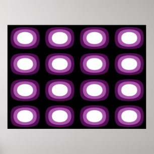 Pop Art Soft Violet Blobs Poster