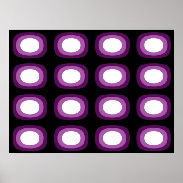 Pop Art Soft Violet Blobs Poster (Front)