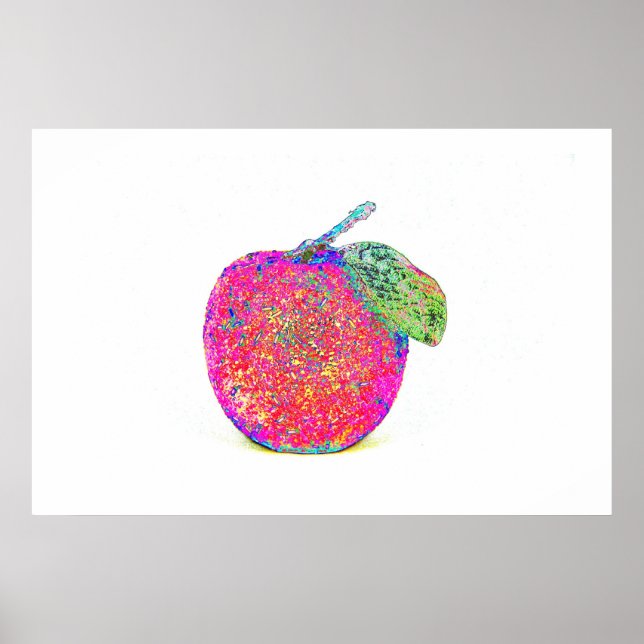 Pop Art Sparkling Apple Poster (Front)