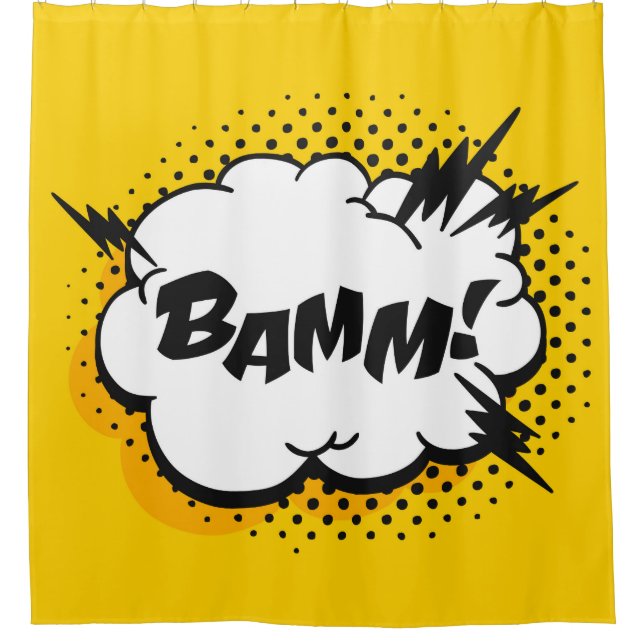 Pop art speech bubble drawing with text. Cartoon s (Front)