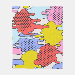 Pop Art Splatter: Comic Drama Fleece Blanket