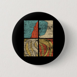 Pop Art Squid Octopus 2 Inch Round Button