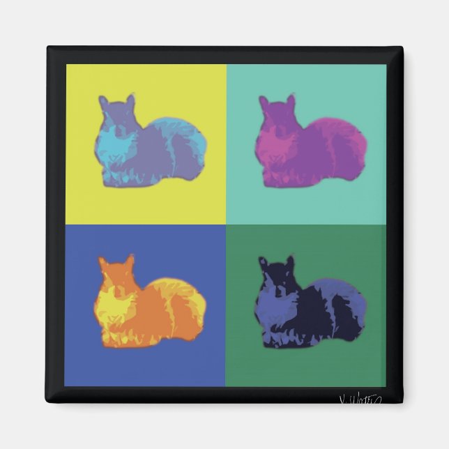 Pop Art Squirrel Magnet (Front)