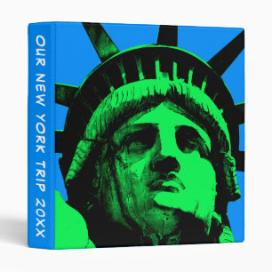 Pop Art Statue of Liberty Add Your Text Binder